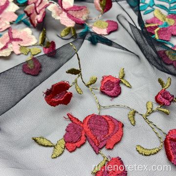 Полиэстер цветочные кружева вышивка вязаная сетка чистая ткань